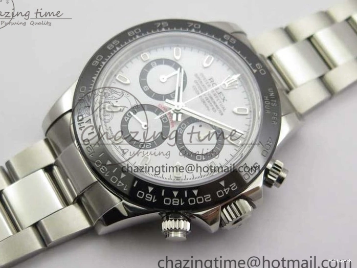 116500 Bracelet Noob Bezel Ceramic Edition Daytona A7750 White SS on 1:1 Dial Best 0520